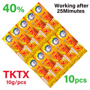 Gold TK Fast Numbing Cream  10PCS  Tattoo Body Anesthetic Fast Skin Numb Cream for Piercing Makeup Eyebrow Embroidered